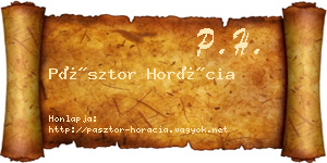 Pásztor Horácia névjegykártya